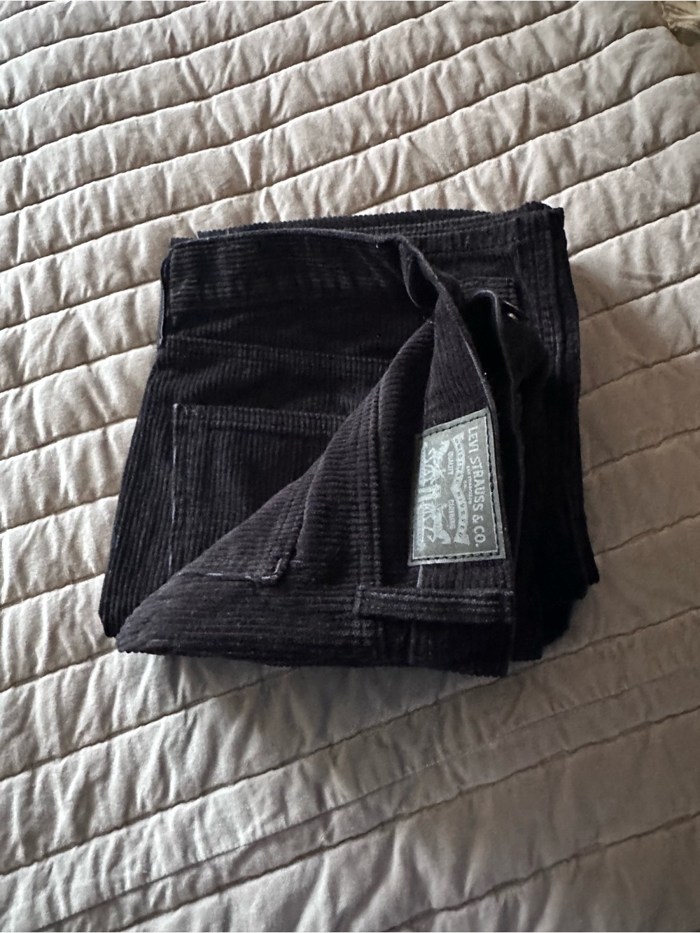 Levi's Straight Leg Corduroy Jeans — Black